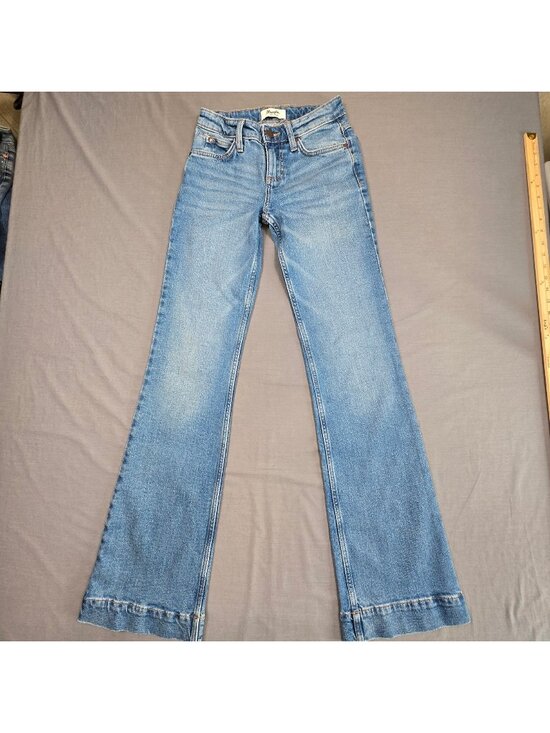 Wrangler Denim - Wrangler Retro 25X34 Mid Rise Trouser Jeans Light Wash Bootcut Denim Blue